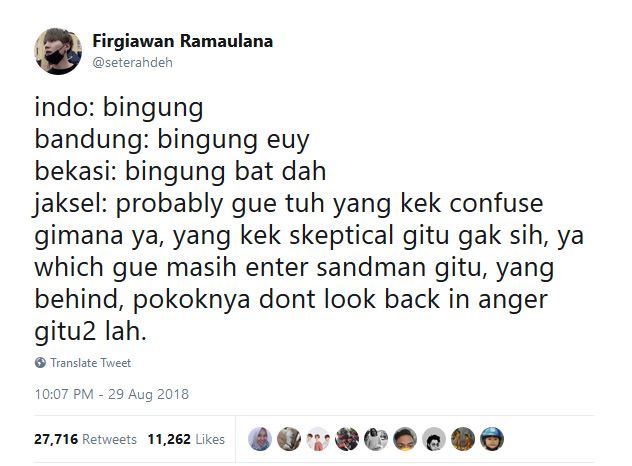 Bahasa Gaul Jaksel